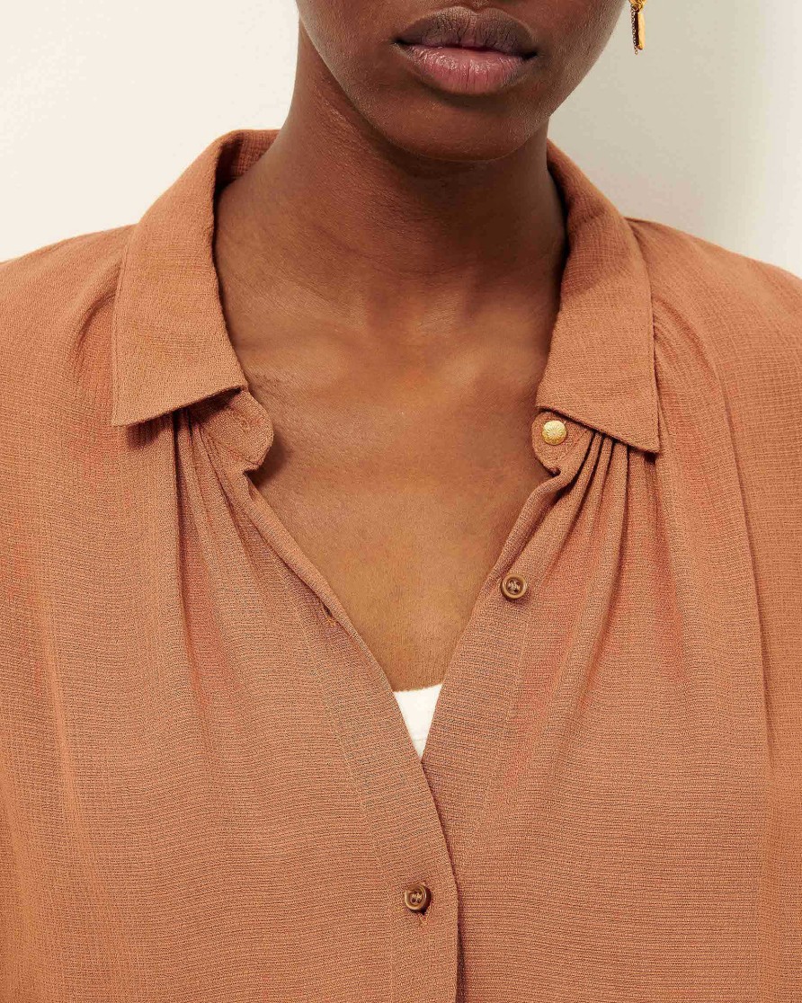 Shirts And Blouses Sessùn | Pintanora Mocha Mousse