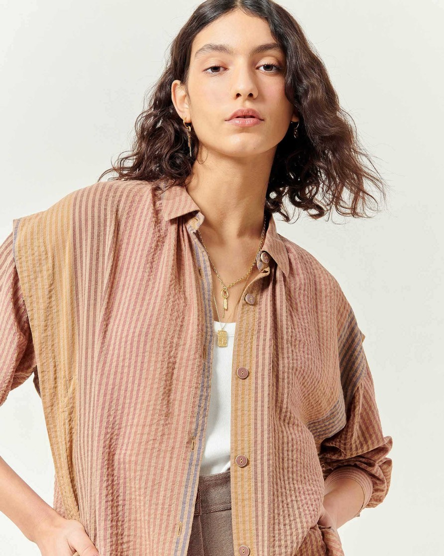 Shirts And Blouses Sessùn | Pintalina Mocha Mix