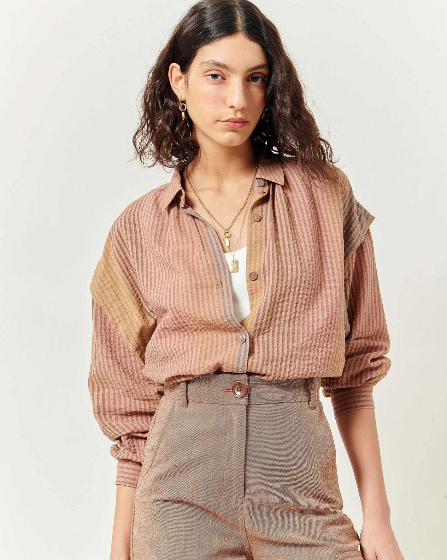 Shirts And Blouses Sessùn | Pintalina Mocha Mix